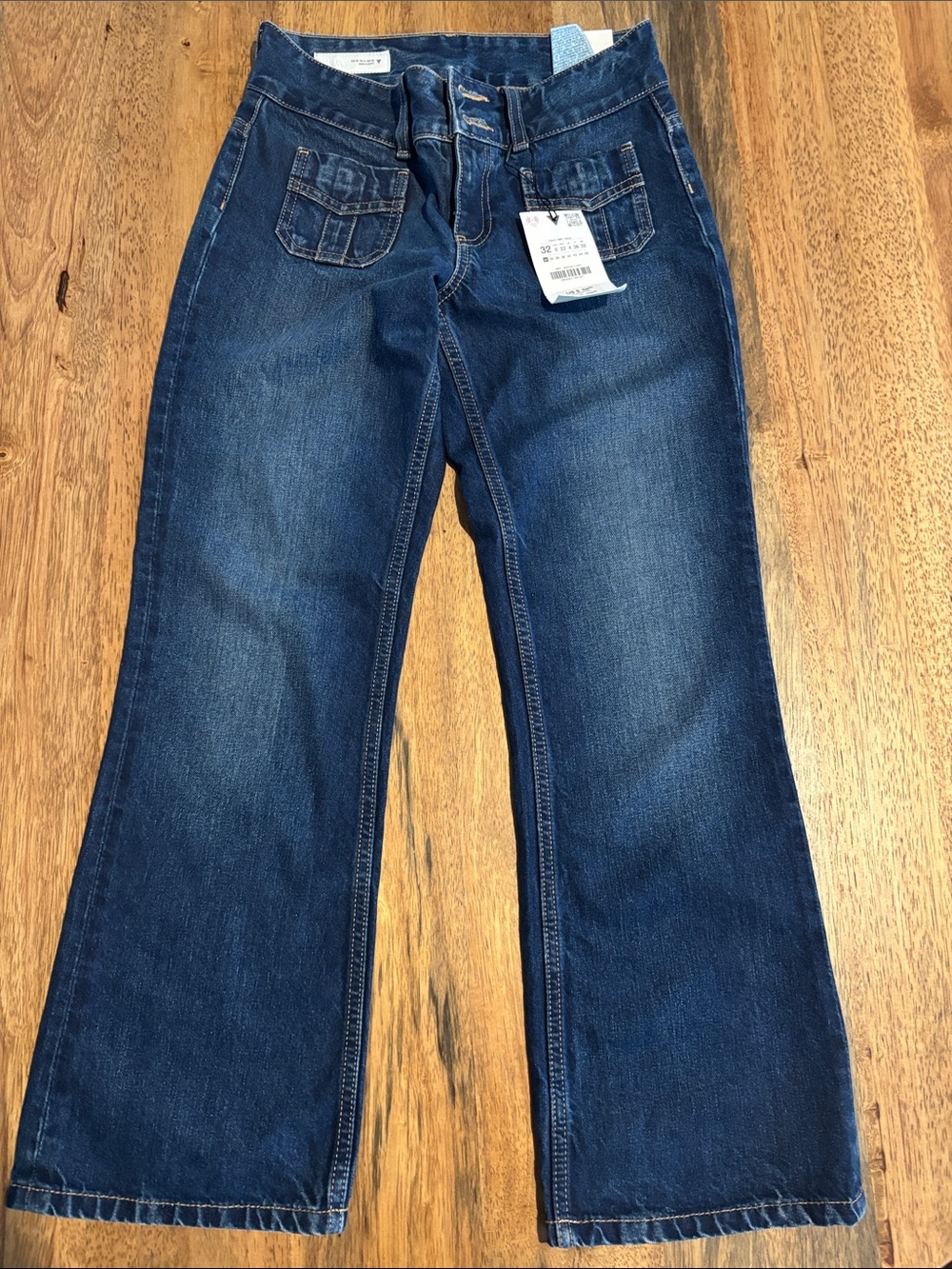 Zara Dark Blue Flare Jeans